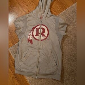 Redskins zipup sleeveless hoodie with vintage R Logo